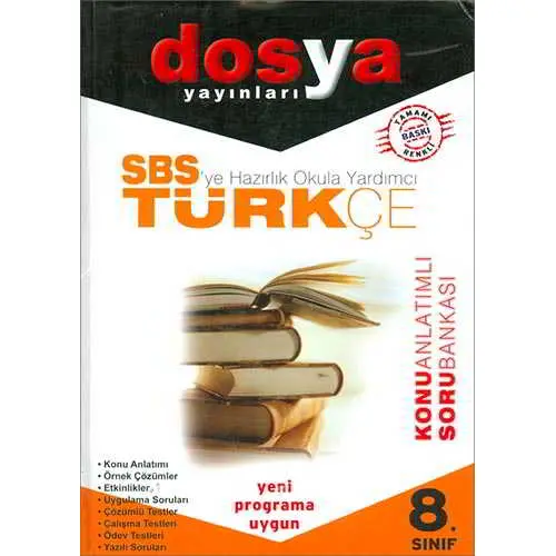 Dosya Yayınları - SBS 8.Sınıf Türkçe Konu Anlatımlı Soru Bankası